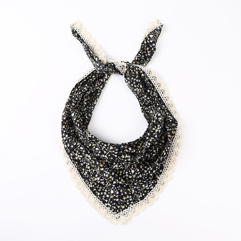 Triangle Scarf Flower Hair Bands Fabric Printing Turban Bandana Headbands For Women Sweet Retro Hai 5