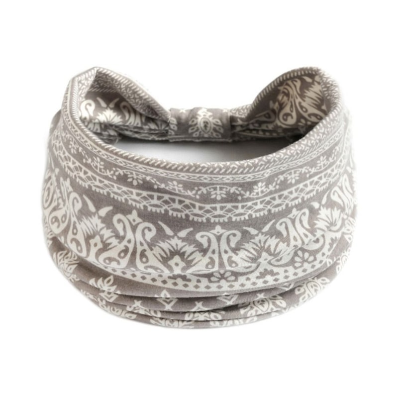 New Vintage Elastic Knot Turban Bohemia Print Wide Headbands Soft Headwrap For Women Girls Yoga Ban 20