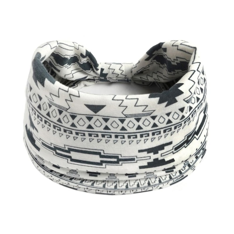 New Vintage Elastic Knot Turban Bohemia Print Wide Headbands Soft Headwrap For Women Girls Yoga Ban 28