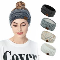 winter warm plush headband, soft elastic hair band wide turban ear warmer diy hair accessories