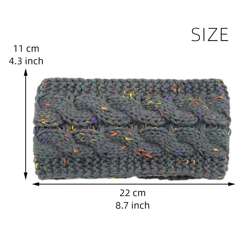 Winter Warm Plush Headband Soft Elastic Hair Band Wide Turban Ear Warmer DIY Hair Accessories 5