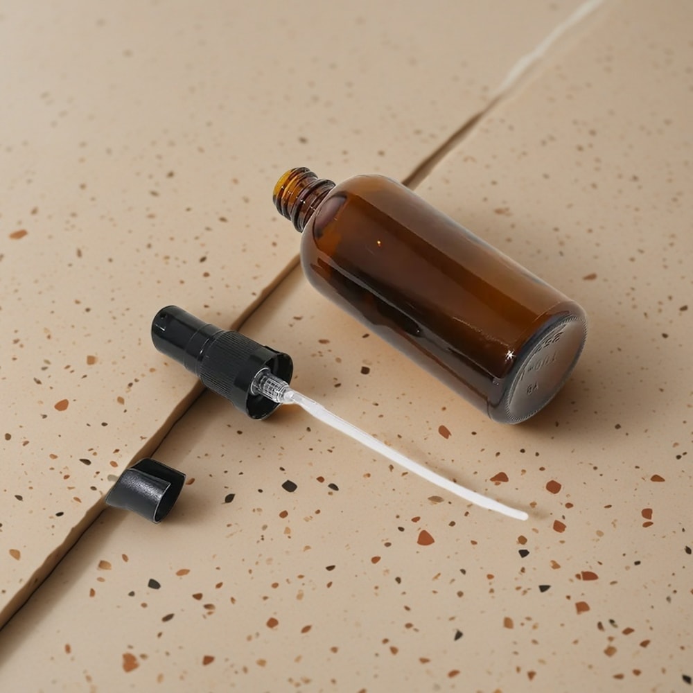 Foundation Cream Container, Cleansing Oil Shampoo Travel Accessorie, Refillable Amber Glass Pump