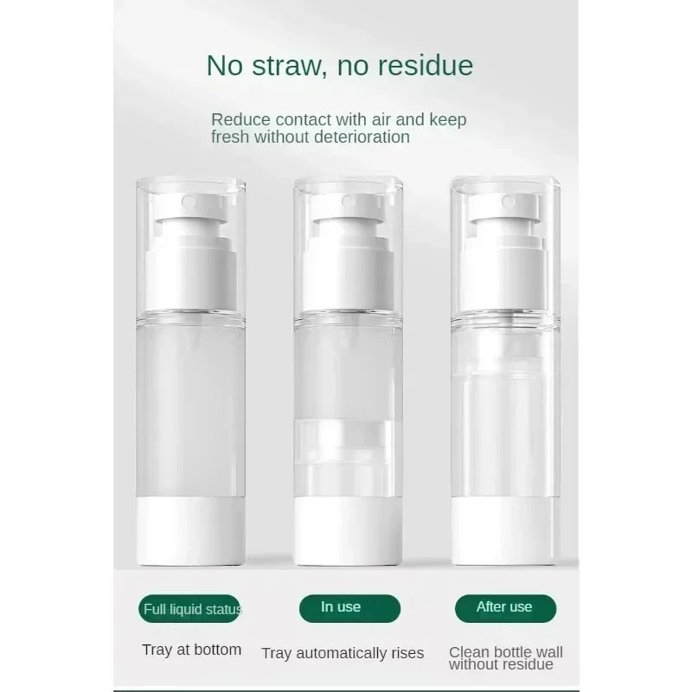 Refillable Travel Airless Container Clear Cream Pump Bottle Reusable Makeup Dispenser Portable 4
