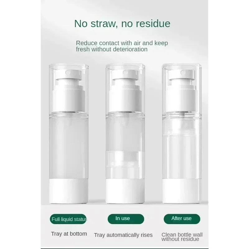 Refillable Travel Airless Container Clear Cream Pump Bottle Reusable Makeup Dispenser Portable 4