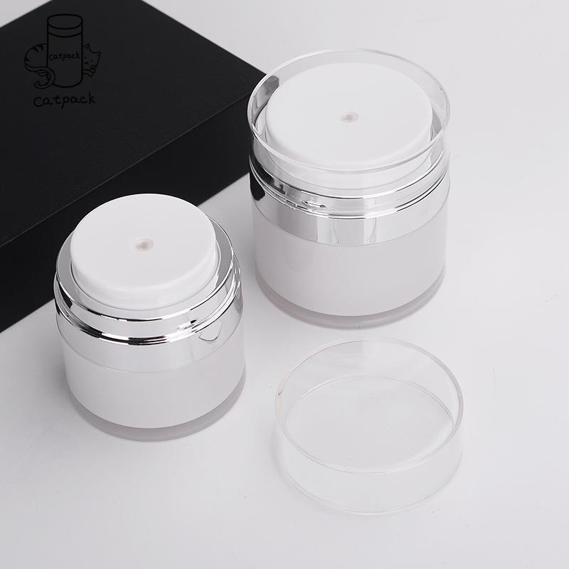 Portable Cosmetic Sub-Bottling Jar Travel, Vacuum Cream Bottle AS Acrylic, Lotion Sunscreen Foundation