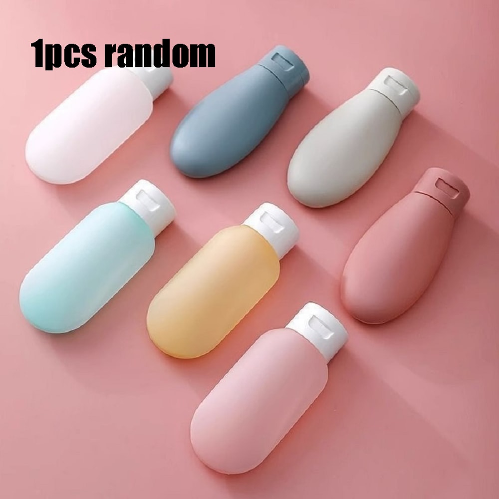 Portable Travel Essentials Silicone Lotion Squeeze Tube, Empty Shampoo Bottle for On-the-Go