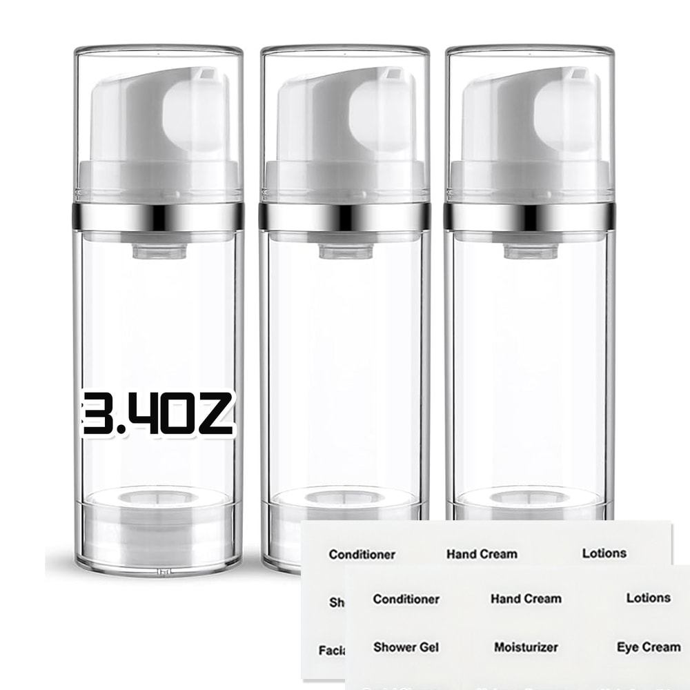 Cosmetic Container Lotion Dispenser Travel Pump Bottles Labels For Toiletries 0