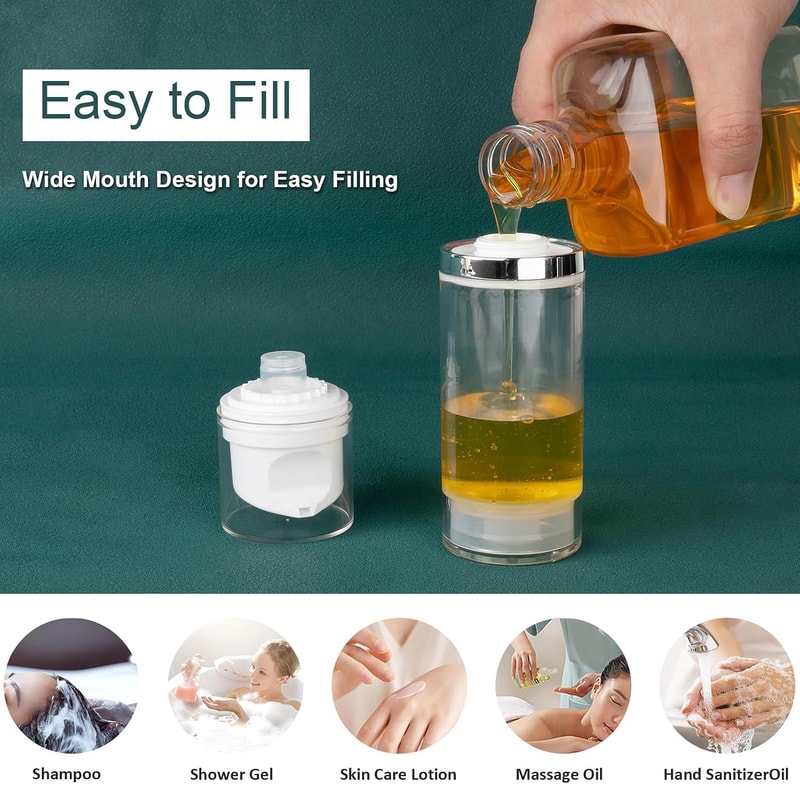 Cosmetic Container Lotion Dispenser Travel Pump Bottles Labels For Toiletries 5