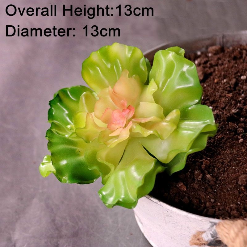 Plants Mini Artificial Succulent Plants For Home Garden Green Plastic Plants Ornament Decoration 5