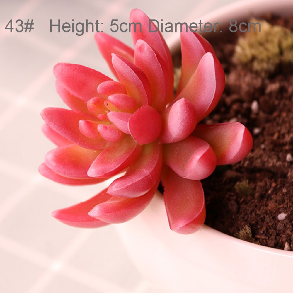 Plants Mini Artificial Succulent Plants For Home Garden Green Plastic Plants Ornament Decoration 7