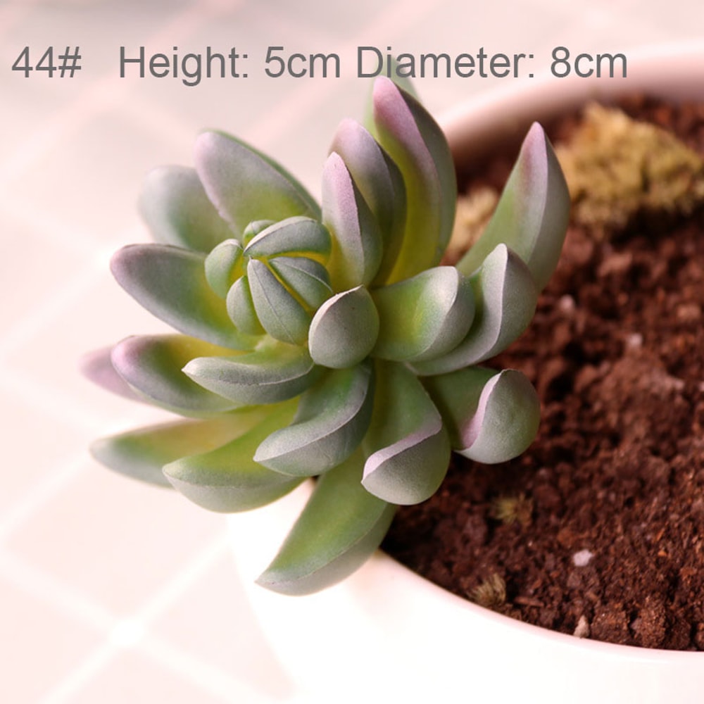 Plants Mini Artificial Succulent Plants For Home Garden Green Plastic Plants Ornament Decoration 8