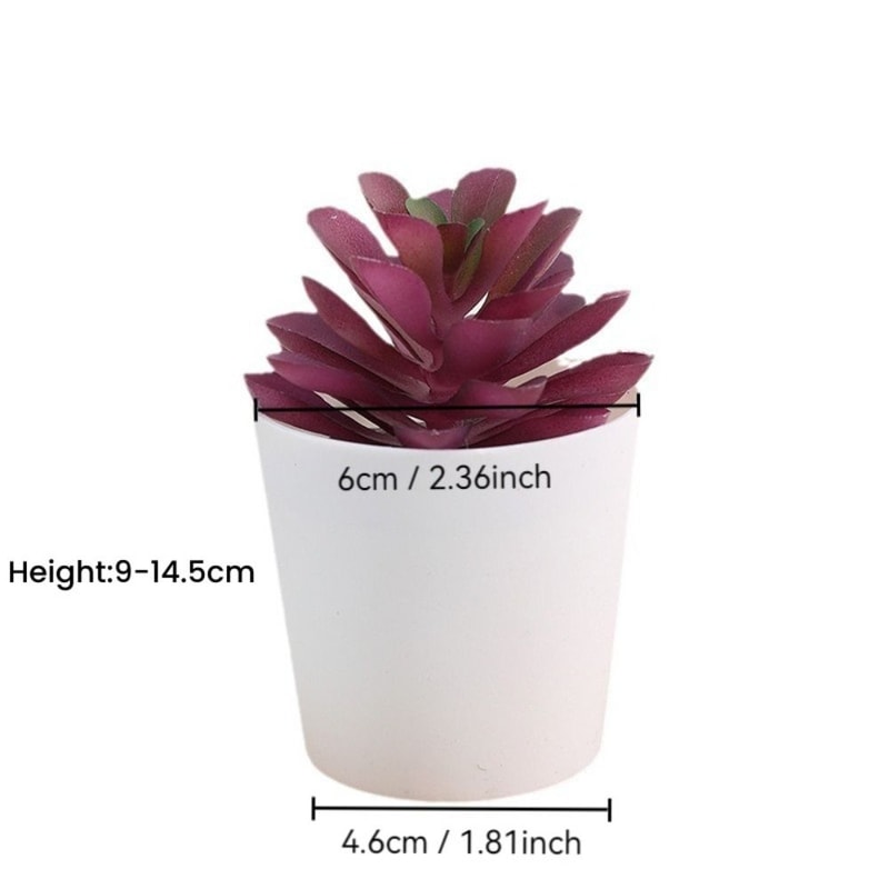 Simulation Succulents Bonsai Cactus, Mini Evergreen Artificial Succulent Plants for Decor