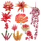 Artificial Red Flocking Succulent Bonsai Home Garden Office DIY Decoration 0