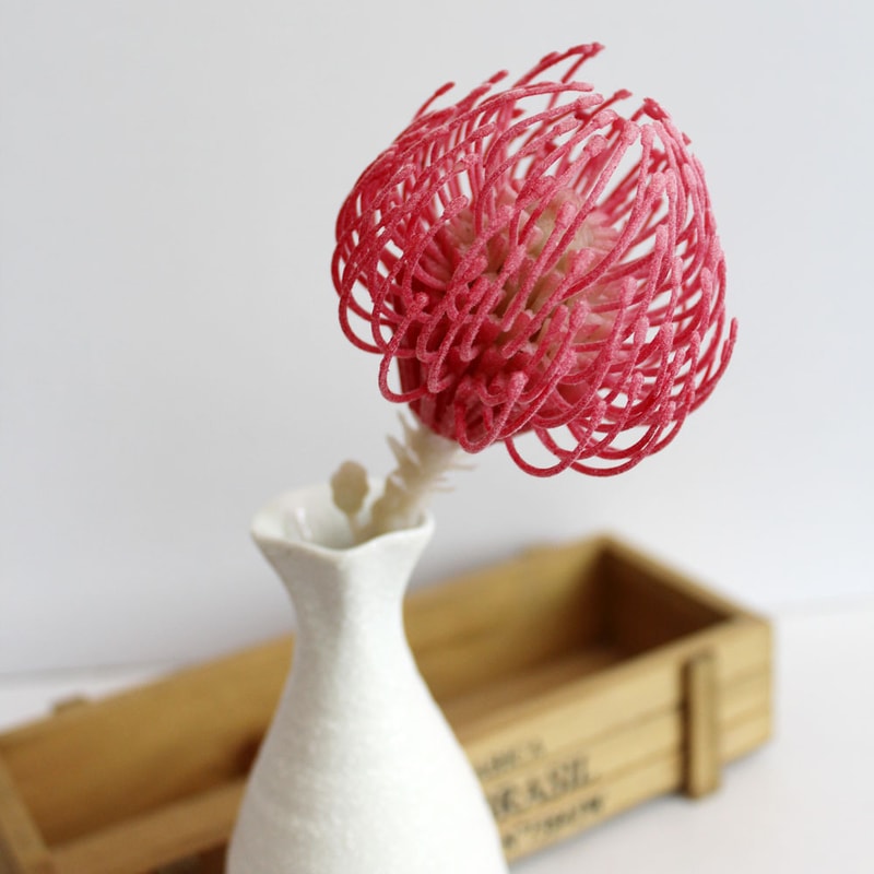 Artificial Red Flocking Succulent Bonsai Home Garden Office DIY Decoration 5