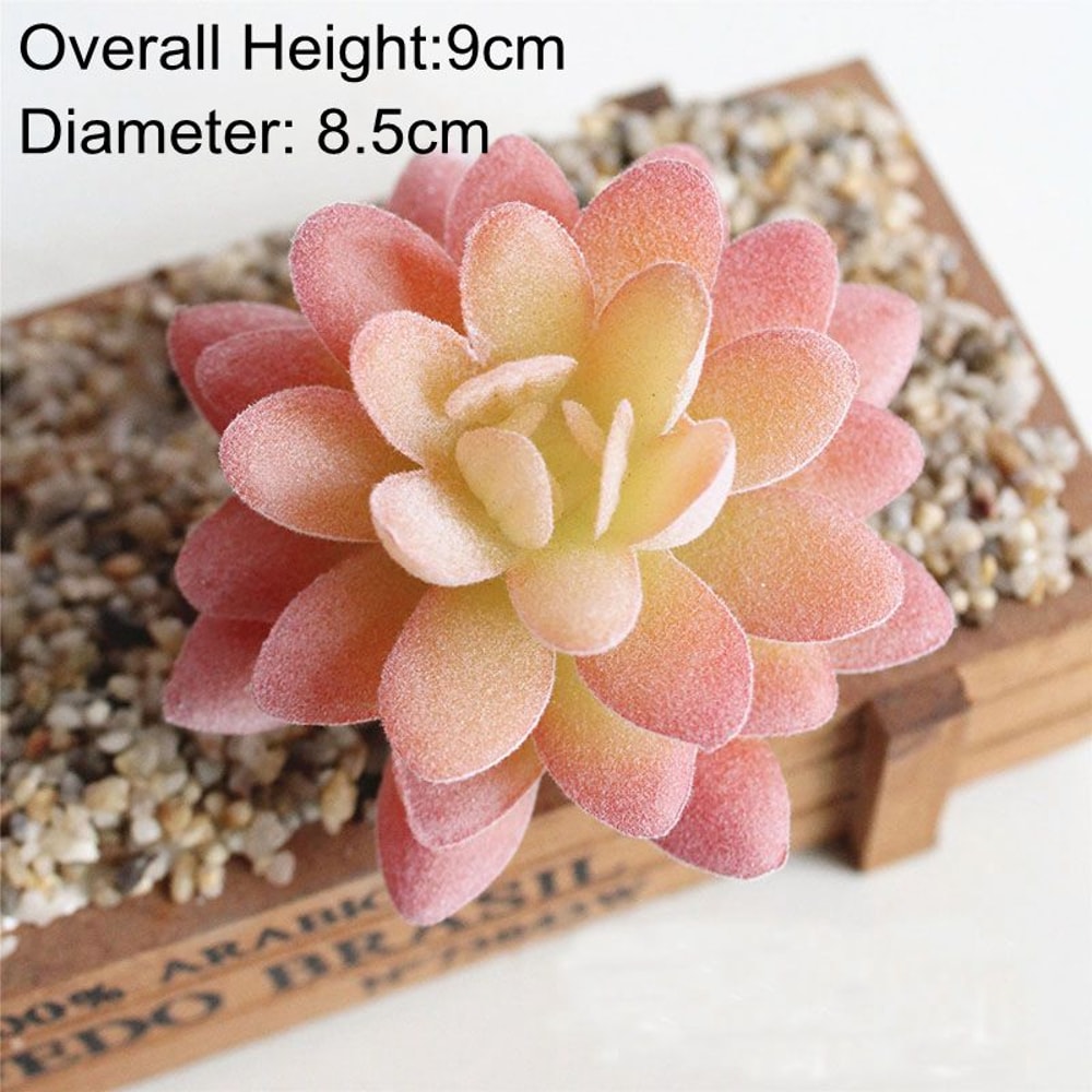Artificial Red Flocking Succulent Bonsai Home Garden Office DIY Decoration 7