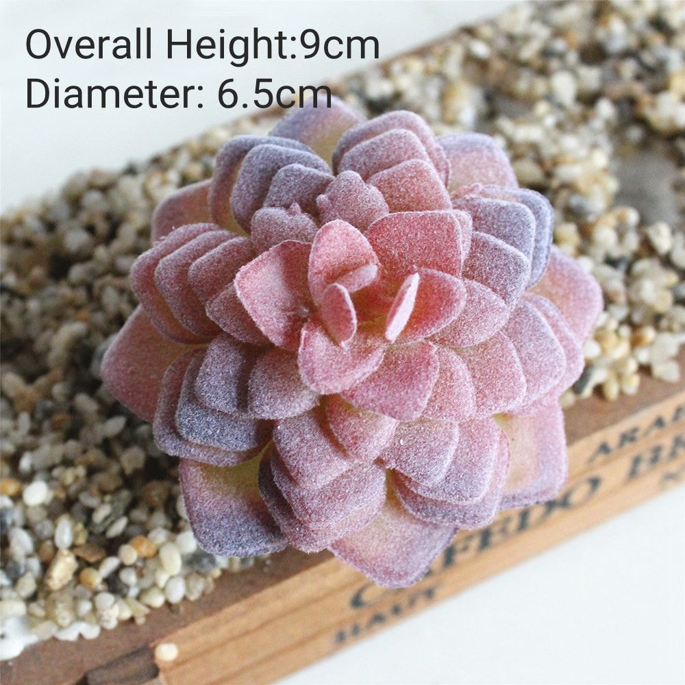 Artificial Red Flocking Succulent Bonsai Home Garden Office DIY Decoration 10
