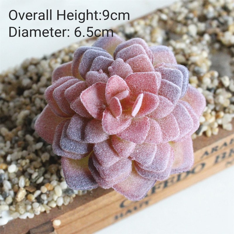 Artificial Red Flocking Succulent Bonsai Home Garden Office DIY Decoration 10