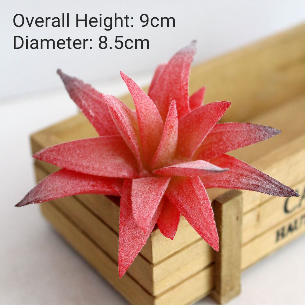 Artificial Red Flocking Succulent Bonsai Home Garden Office DIY Decoration 13