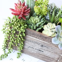 mini green fake succulent plant, various artificial succulent plants, lotus flower garden arrangement decor