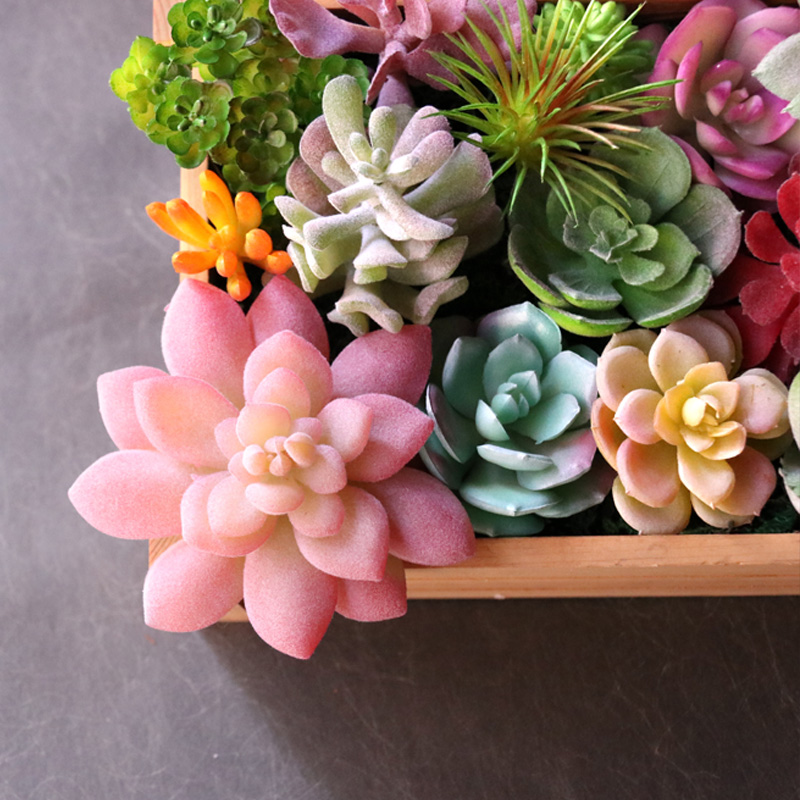 Mini Green Fake Succulent Plant Various Artificial Succulent Plants Lotus Flower Garden Arrangement 1