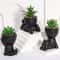 Aloe Vera Succulent Pot Plant, Cartoon Design Artificial Succulent with Black PE Material for Home Decor