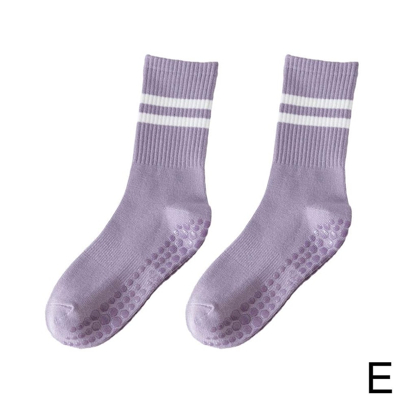Non-slip Silicone Sports Socks, Cotton Mid-tube Bottom, Indoor Fitness Yoga Dance Pilates Gym Socks