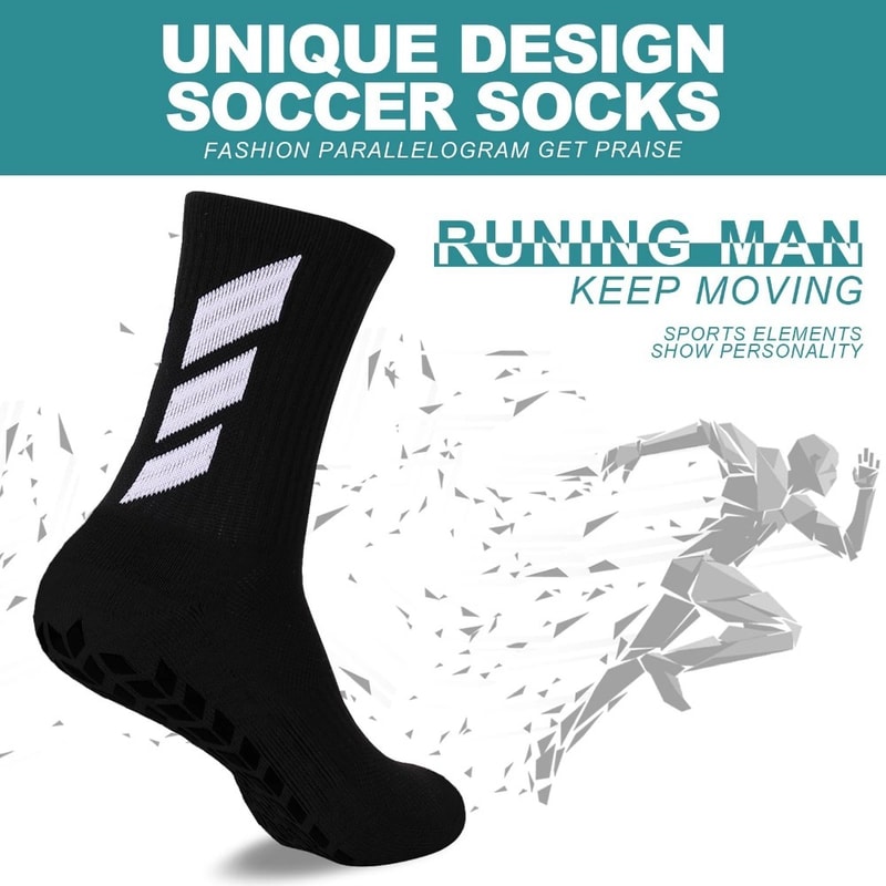 Football Socks for Men, Anti-Slip Sports Socks, Yoga, Hospital & Training