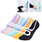 Plus Size Women's Yoga Socks, Multi-Colored Silicone Anti-Slip Pilates Socks for Dance & Fitness