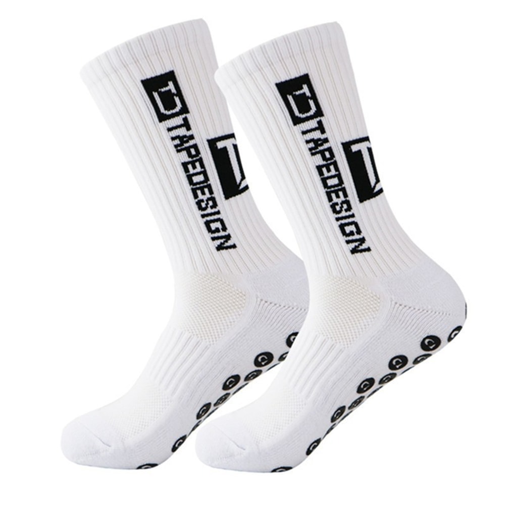 Mid Calf AntiSlip Football Socks NonSlip Tape Design For Soccer Sport Cycling Yoga Men Women Grip 6