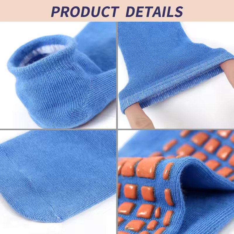 NonSlip Wear Resistant Yoga Socks Womens Comfortable Pilates Pure Cotton Silicone Massage Socks 4