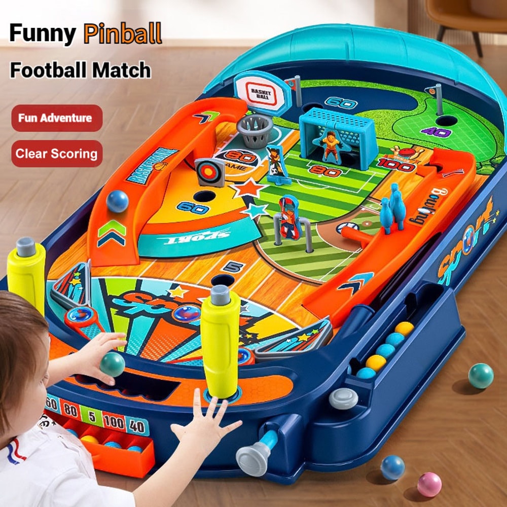 TwoPlayer Pinball Table Game Marble Battle Action Toy ParentChild Learning Fun Gift For Kids 0