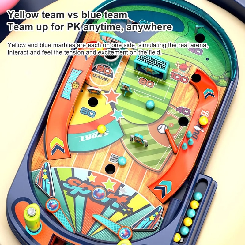 TwoPlayer Pinball Table Game Marble Battle Action Toy ParentChild Learning Fun Gift For Kids 2