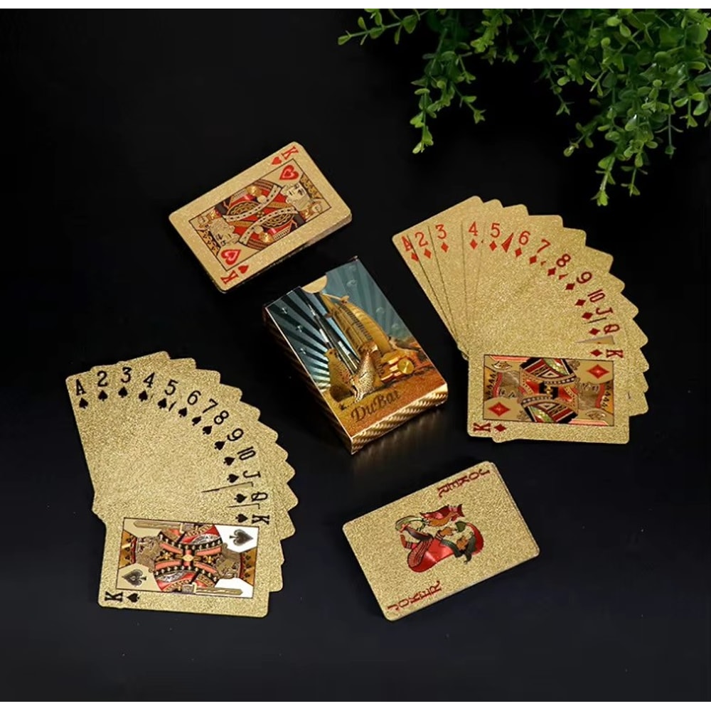 Plastic Playing Cards, Waterproof Euro Style Poker Cards for Table Games and Magic Holiday Collectibles