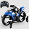 Land and Air Tumbling Remote Control Motorcycle Airplane, Dual-purpose Stunt Drift Drone Helicopter for Kids, Rechargeab