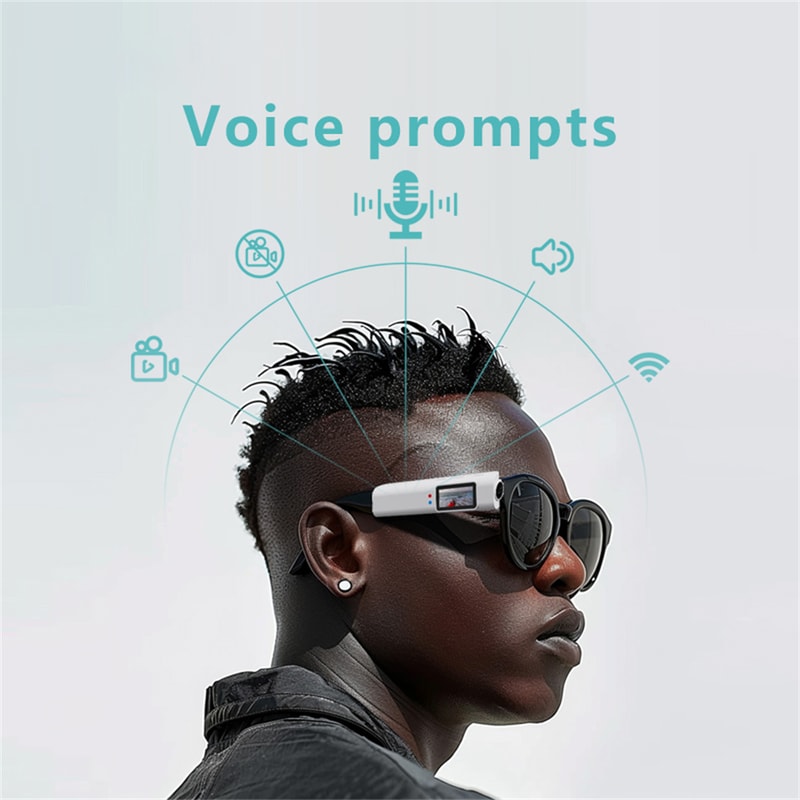 HD WiFi Intelligent Headset Glasses, Eyeglasses Video Shooting Micro-camera, Video & Sound Recording WiFi APP Control