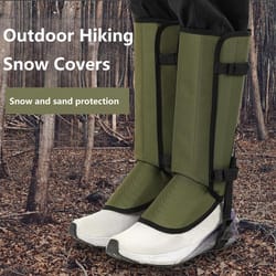 portable waterproof boot gaiter with tear resistant adjustable drawstring for climbing, skiing, and outdoor adventures