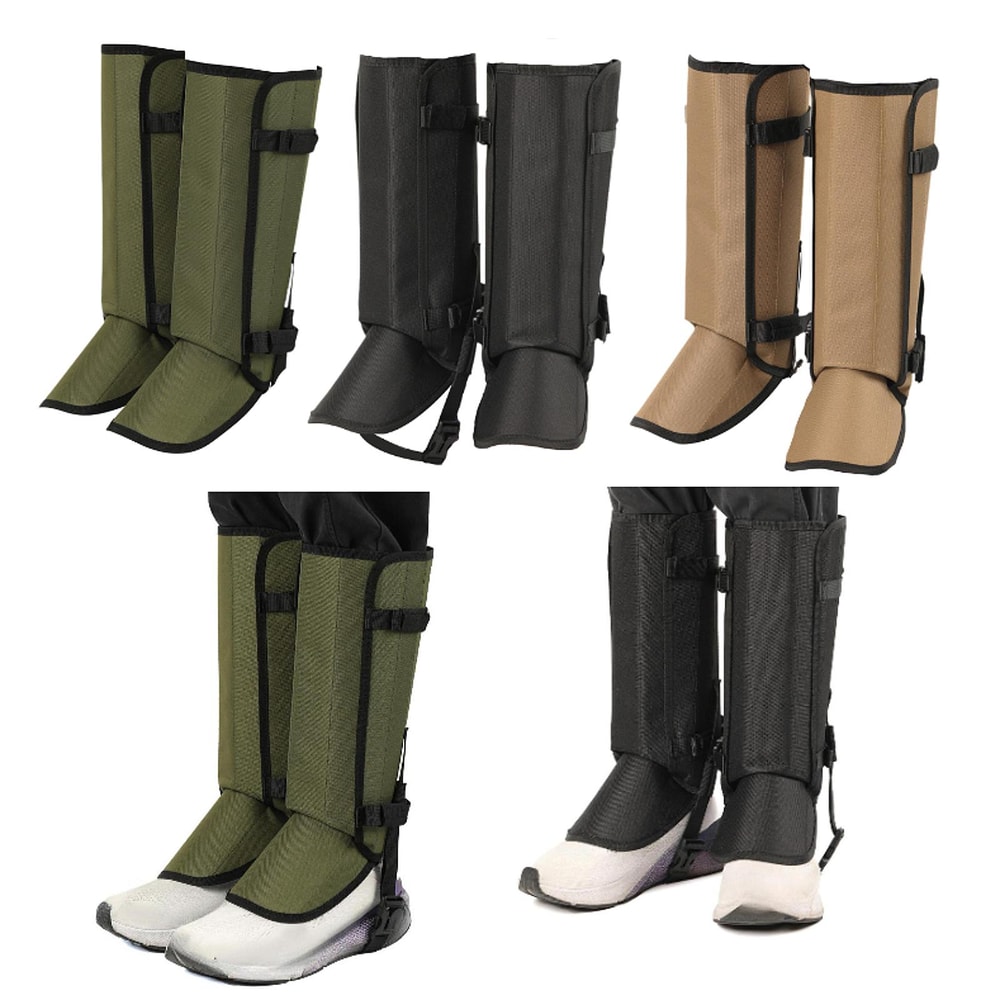 Portable Waterproof Boot Gaiter with Tear Resistant Adjustable Drawstring for Climbing, Skiing, and Outdoor Adventures