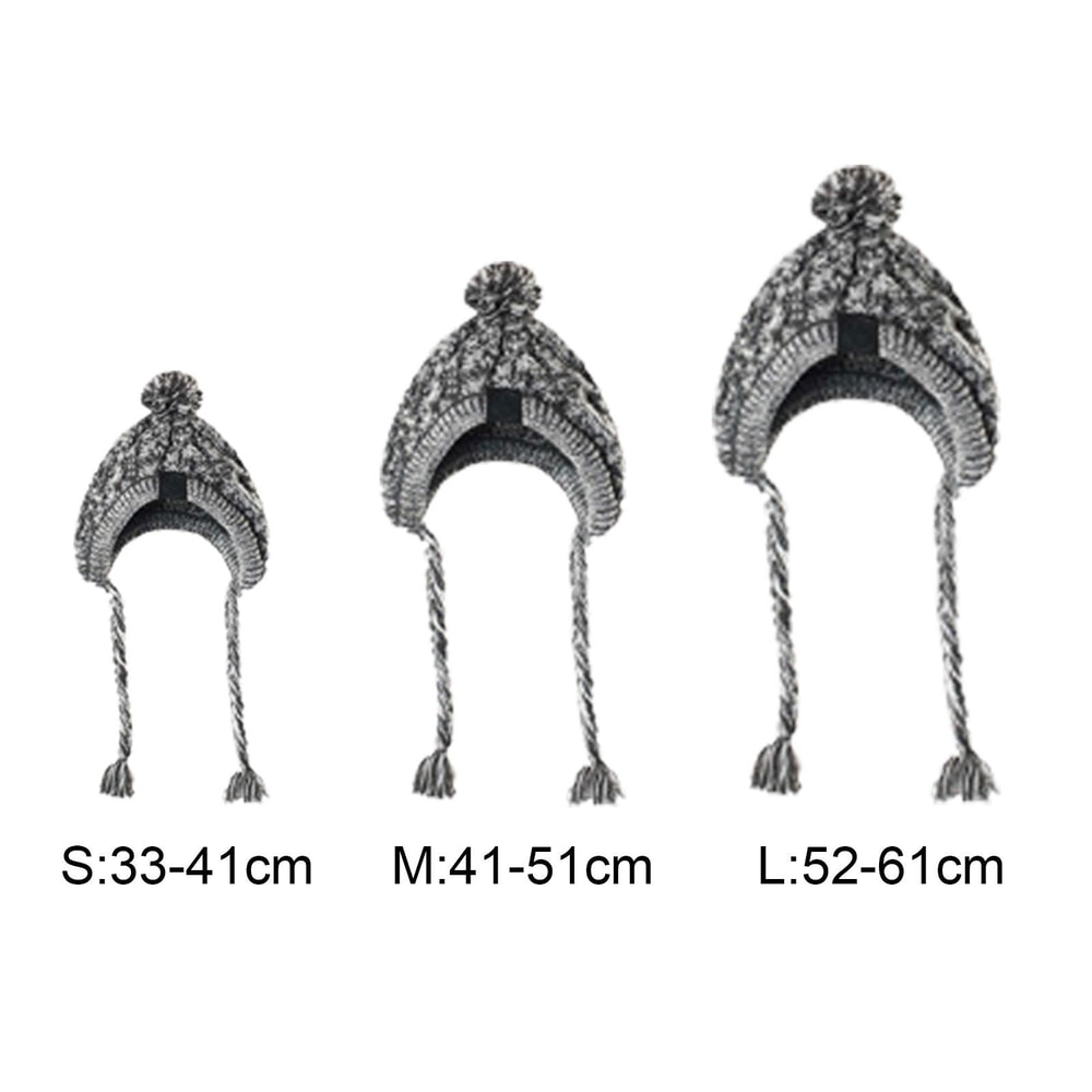 Fluffy Ball Winter Warm Dog Hat, Windproof Knitting for French Bulldog and Chihuahua Puppies