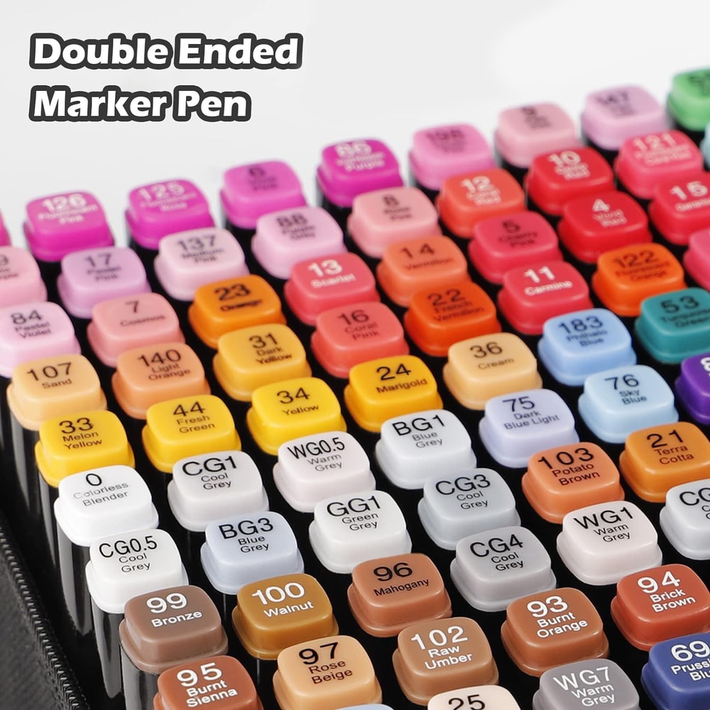 Permanent Double Tip Art Markers For Painting Sketching Drawing Comics Design School Supplies 1