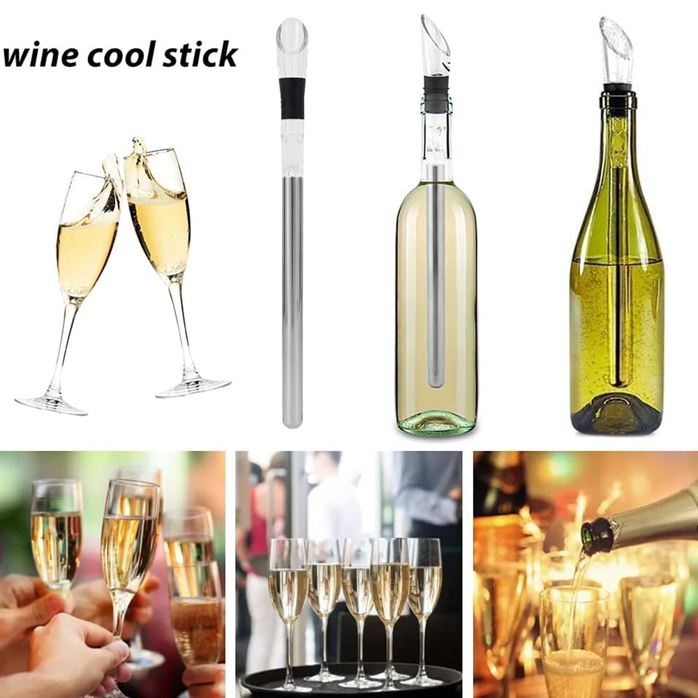 Wine Cooler, Stainless Steel Wine Cooling Stick, Bar Pourer, Beer Chiller Stick