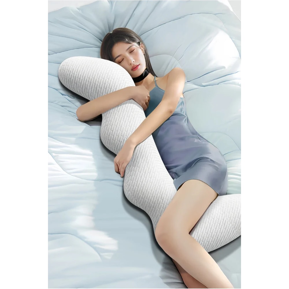 Side Sleeping Large Memory Foam Pillow Removable Washable Knitted Cushion For Neck Support With Cla 2