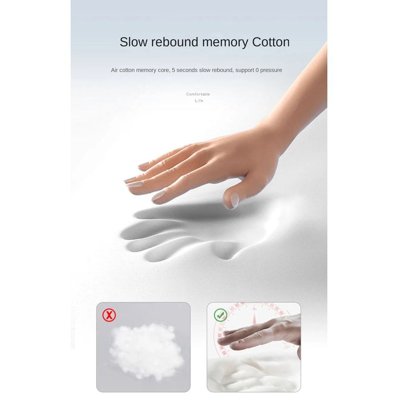 Side Sleeping Large Memory Foam Pillow Removable Washable Knitted Cushion For Neck Support With Cla 3