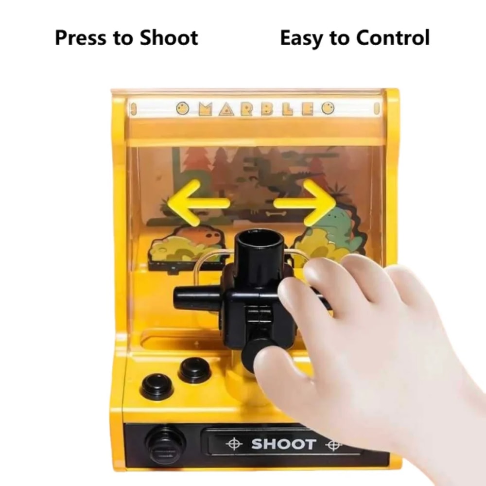 Desktop Arcade Game for Children, Interactive Shooting Marble Machine, Funny Anti-stress Toy