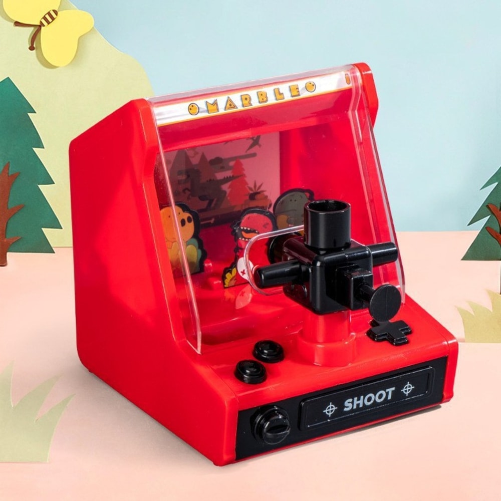 Desktop Arcade Game for Children, Interactive Shooting Marble Machine, Funny Anti-stress Toy