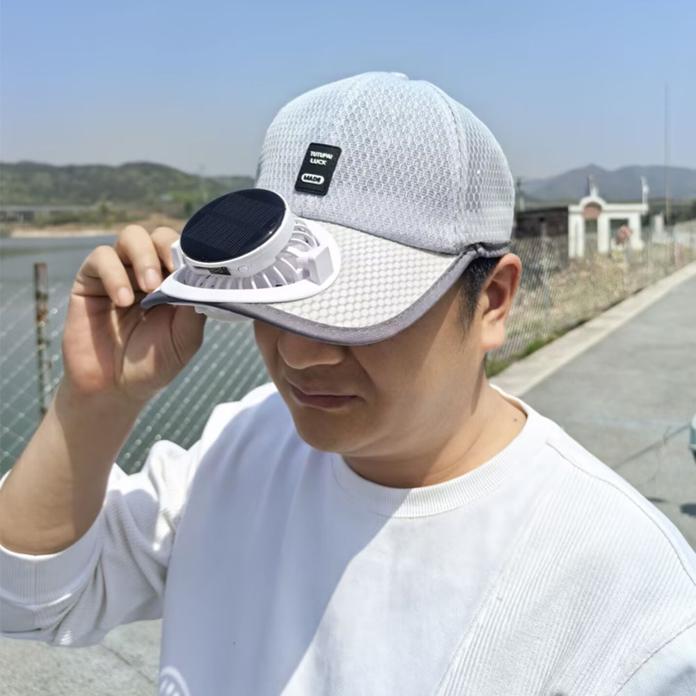 USB Rechargeable Outdoor Sun Protection Hat Breathable Baseball Cap With Solar Fan Summer Cooling S 6