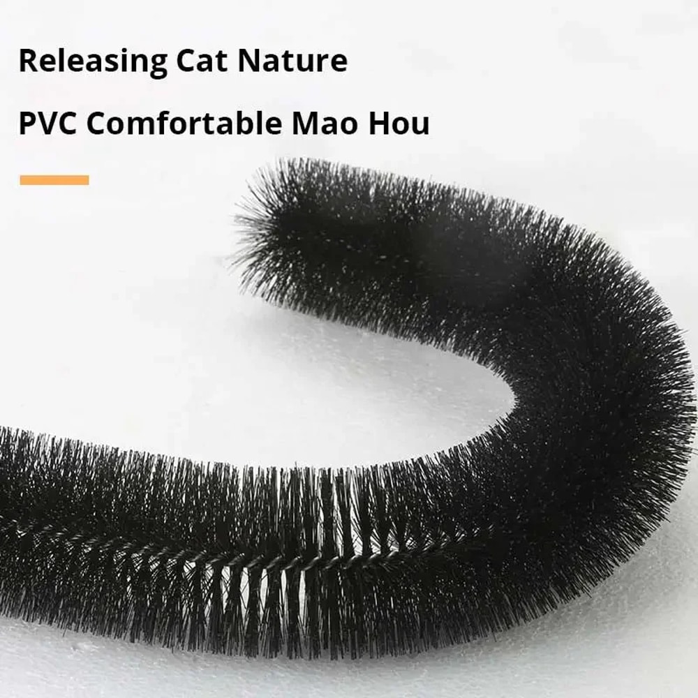 Self Grooming Cat Toy Arch with Massage Rubbing Brush, Scratching Pad Toy for Cats