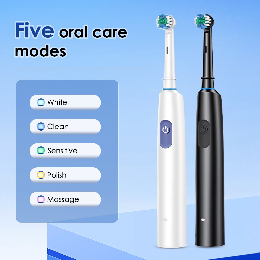 Rechargeable Rotary Toothbrush Intelligent Rotating Electric Toothbrush Compatible With Oral B Repl 4