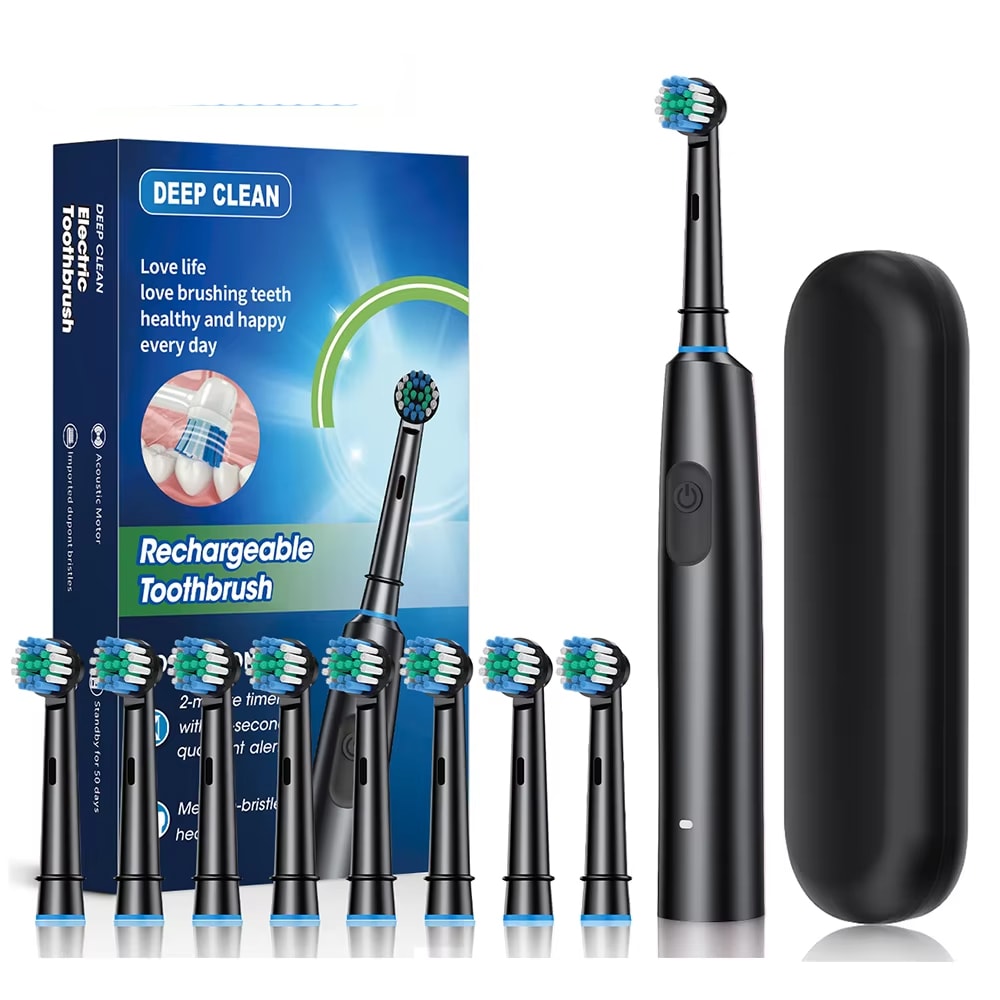 Rechargeable Rotary Toothbrush Intelligent Rotating Electric Toothbrush Compatible With Oral B Repl 7