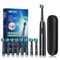 Rechargeable Rotary Toothbrush Intelligent Rotating Electric Toothbrush Compatible With Oral B Repl 7