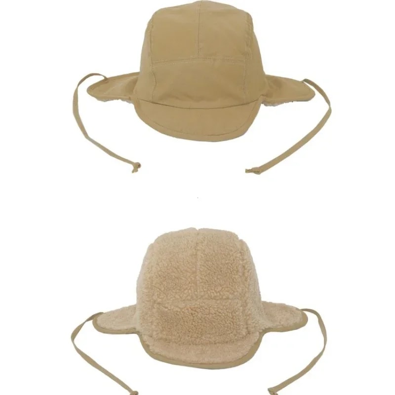 Winter Outdoor Cycling Hat, Fashion Fleece Bomber Cap for Men and Women, Cold-proof Ear Protection